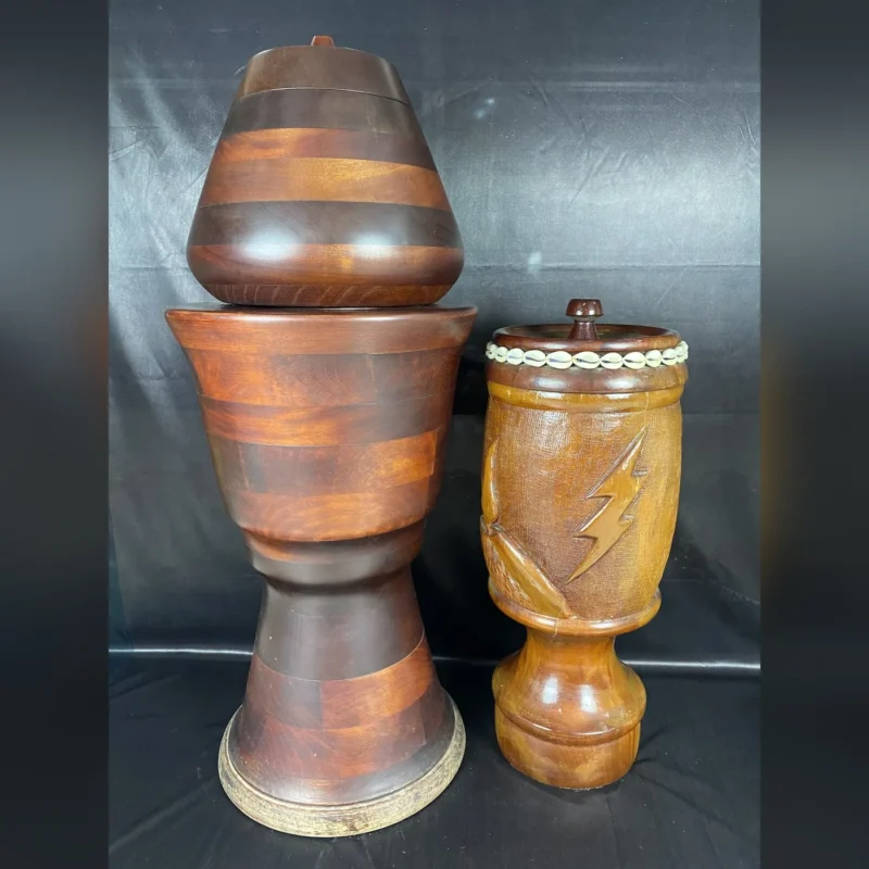 Pilón, batea y lebrillo de Changó